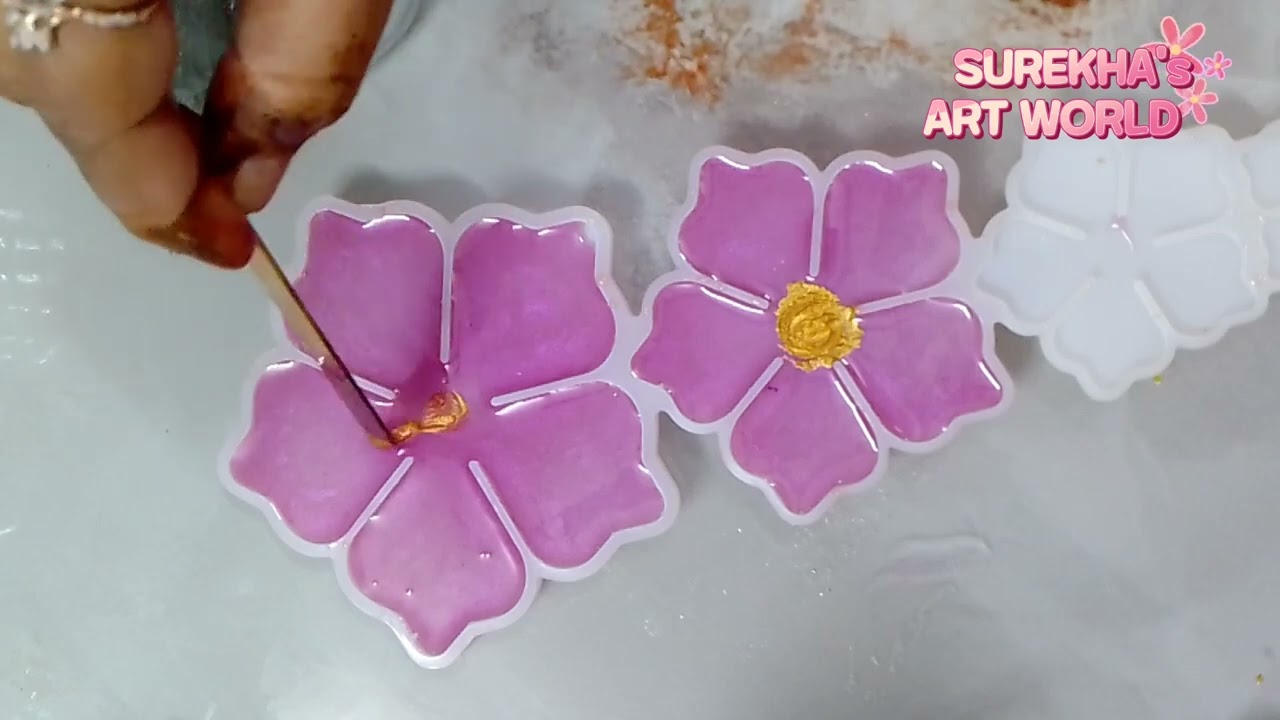 Resin flower making / 3D resin flower tutorial/ how to make resin flower #resin #resinart #beginners