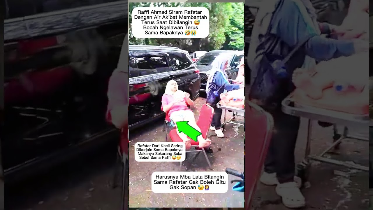 Rafatar Disiram Air Karena Ngelawan Papanya 😅🤭 #artist #shortvideo #viralvideo #shorts #raffiahmad