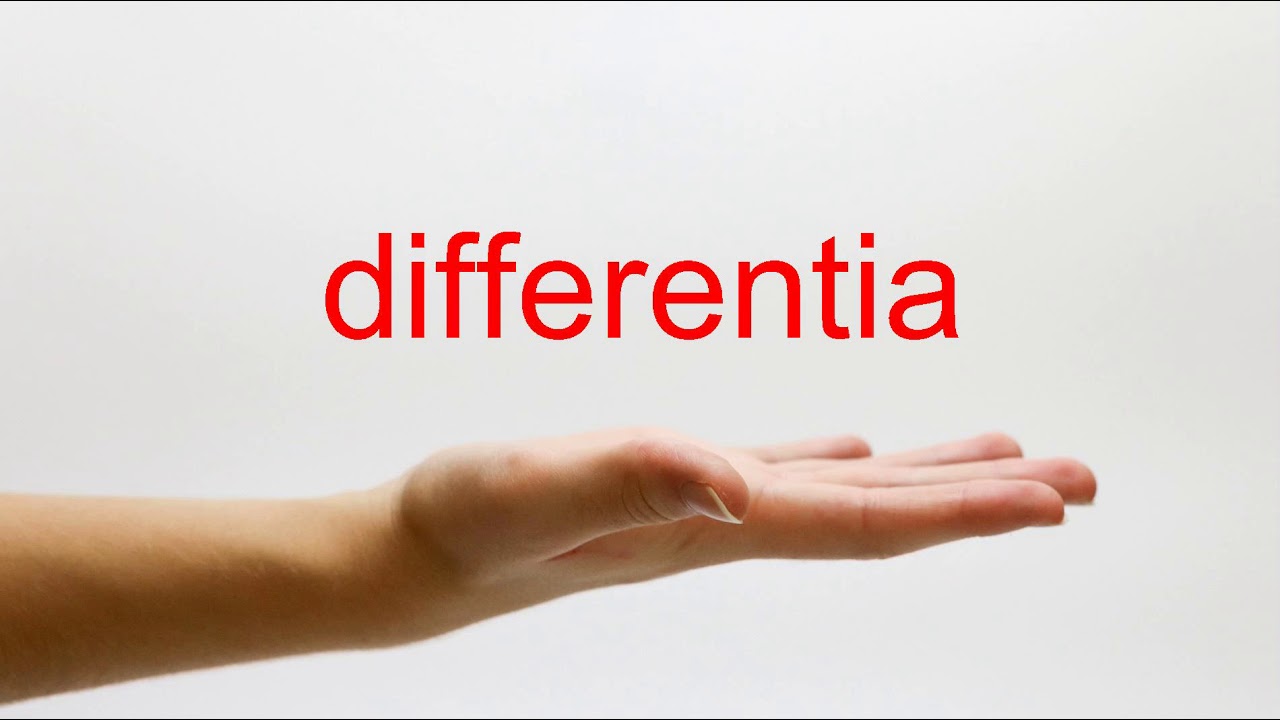 How to Pronounce differentia - American English