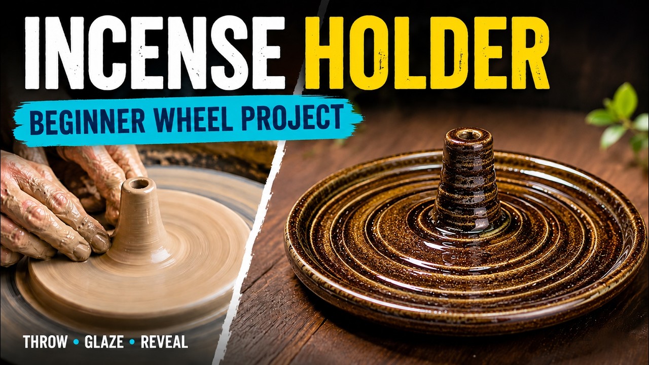 How to make an Incense Holder - Beginner Pottery Wheel Projects # 26