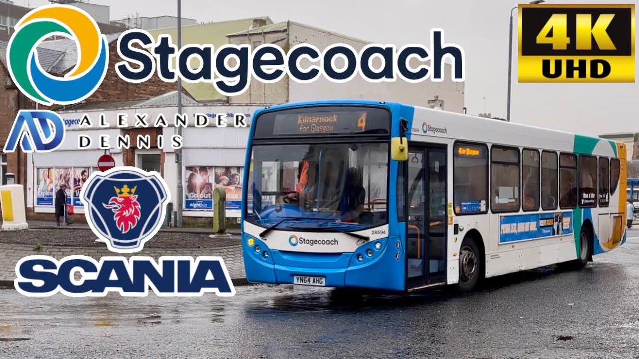 [Stagecoach West Scotland: 4 Glasgow to Ayr via Kilmarnock, Fenwick, Monkton] ADL E300 Scania K230UB