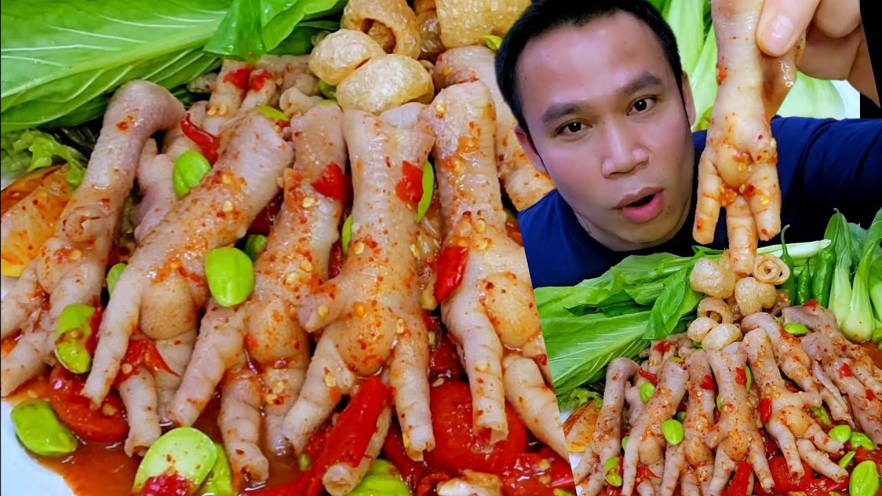 ตำตีนไก่ เล็บมือนาง นัวๆรสจัดๆเผ็ดๆแซ่บๆ