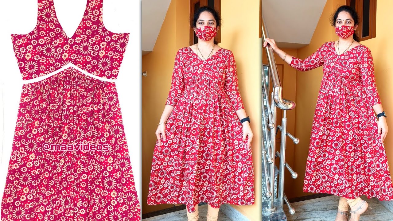 Alia cut kurti cutting & stitching / Alia style kurti / Trending alia cut dress cutting & stitching