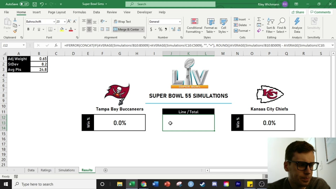 How to Simulate the Super Bowl in Excel