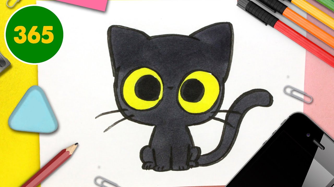 COME DISEGNARE GATTO KAWAII - Come disegnare animali