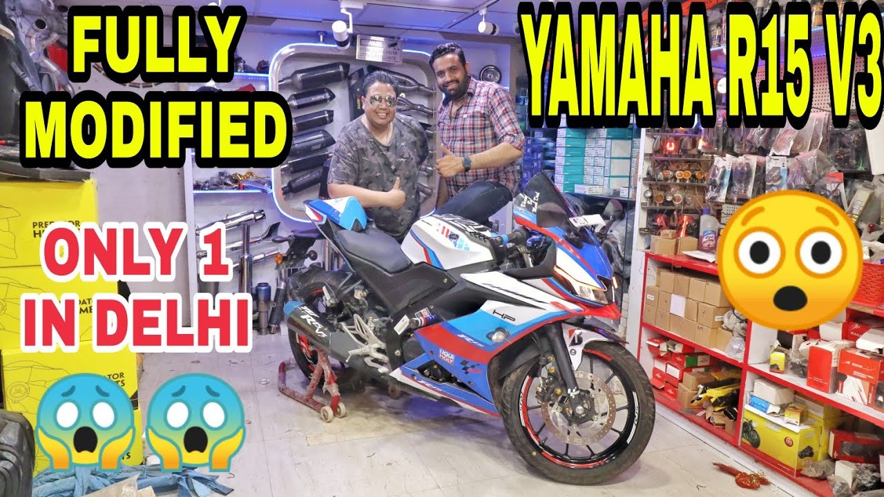Most Modified YAMAHA R15 V3 in Delhi | BIKE MODIFICATION KAROL BAGH | PGX | JD VLOGS DELHI