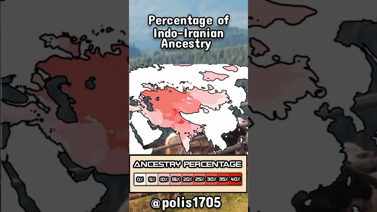 Percentage of Indo-Iranian Ancestry #mapping #geography #distribution #cartography