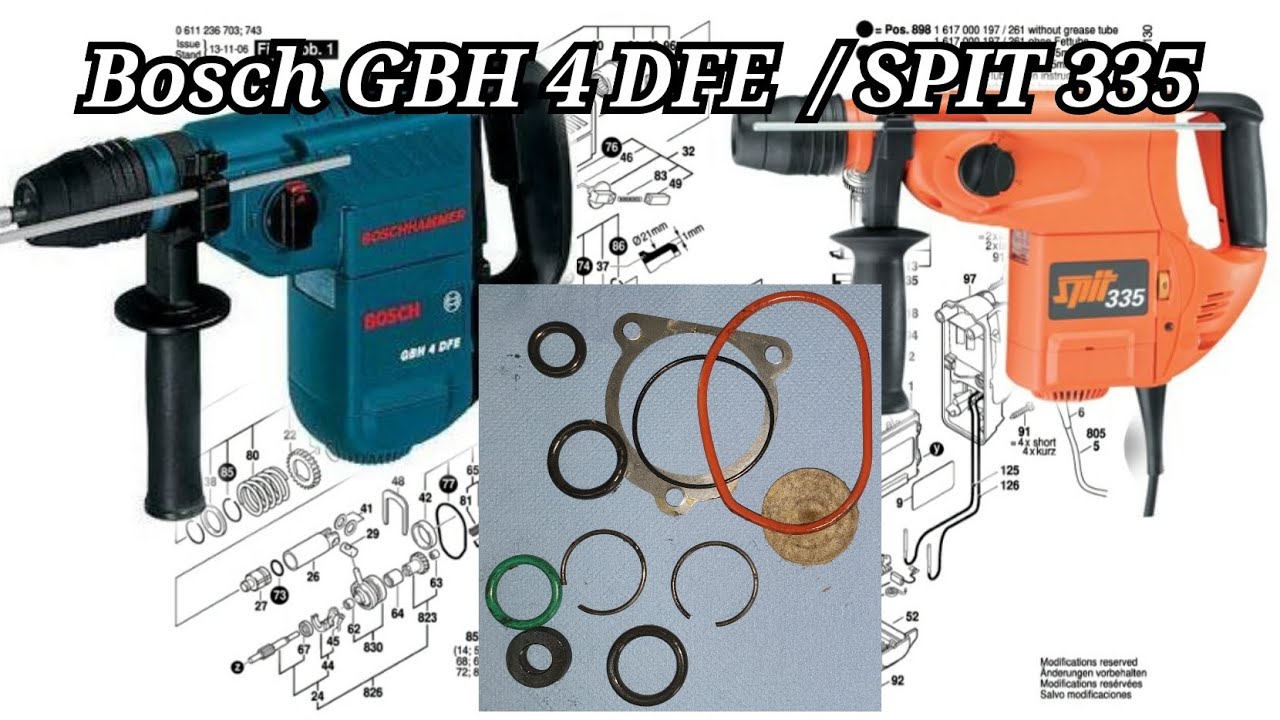 No percussion, Repair, Revision, Hammer Drill Spit 335, Bosch GBH 4 DFE 0611236708