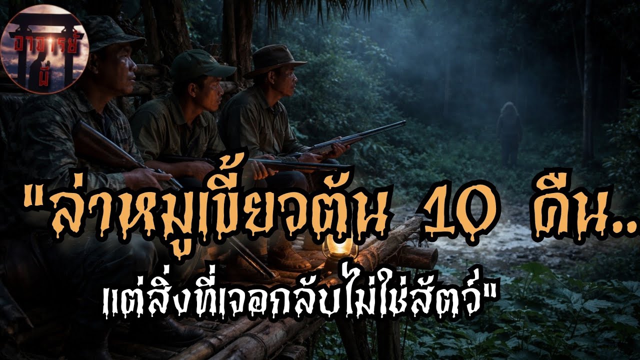 อาจารย์ผี| ล่าหมูเขี้ยวตัน 10 คืนแต่สิ่งที่เจอกับไม่ใช่สัตว์#นิยายเสียง #horror #movie #ประเทศไทย 