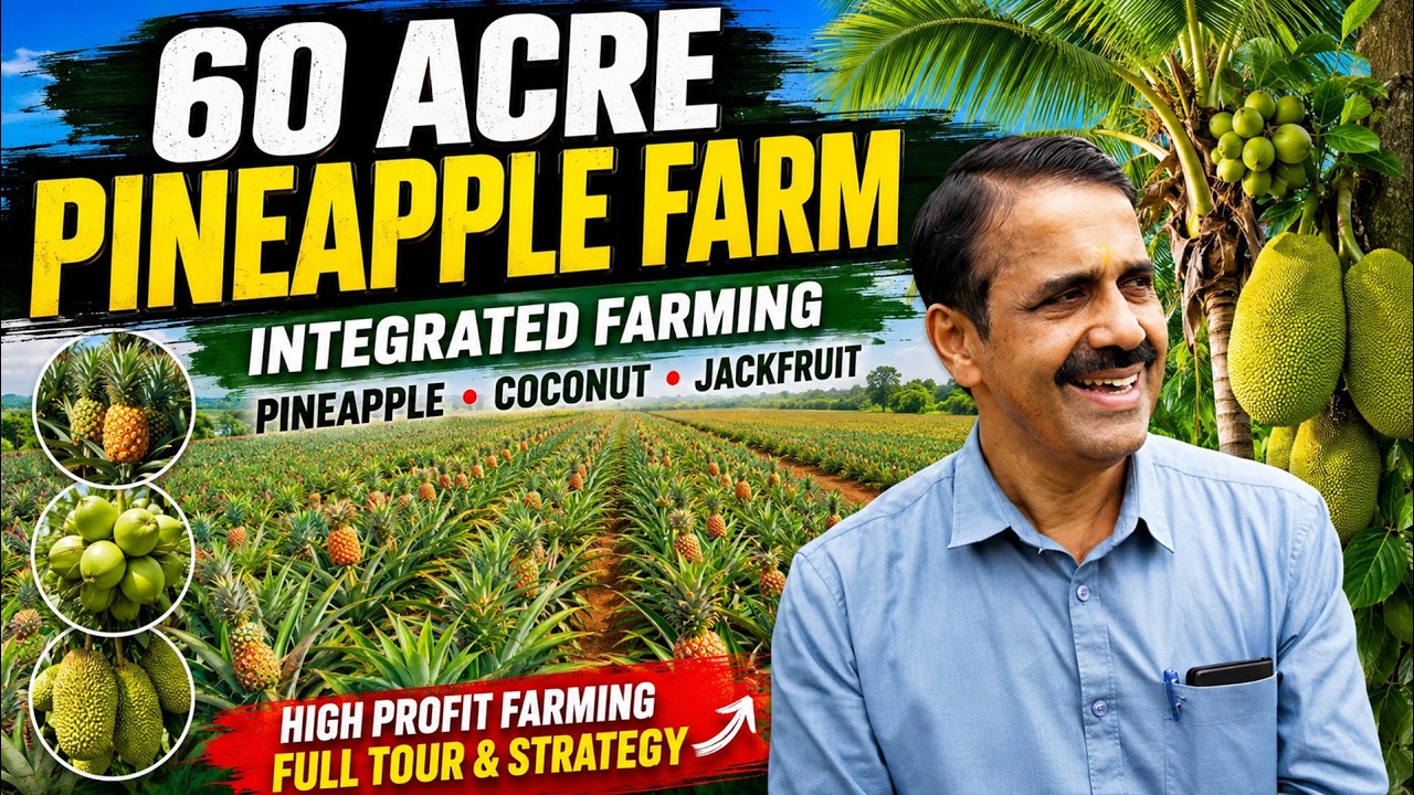 Pineapple Farming | Kakunje Greens Farms | Integrated Pineapple, Coconut and Jackfruit Farming