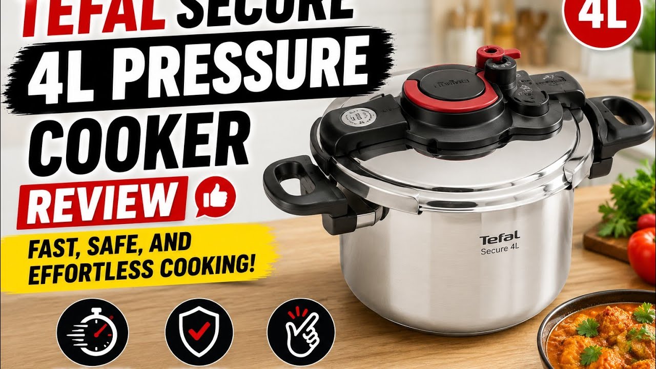 Tefal Secure 4L Pressure Cooker Review: Fast, Safe, and Effortless Cooking!