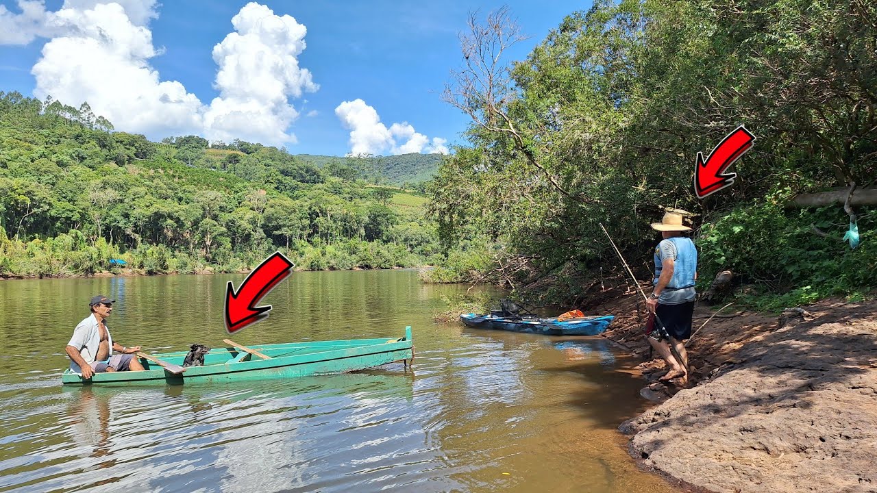 Pescamos na Curva do Rio e Acampamos na Mata, As Linhas Armadas Garantiram a Pescaria.