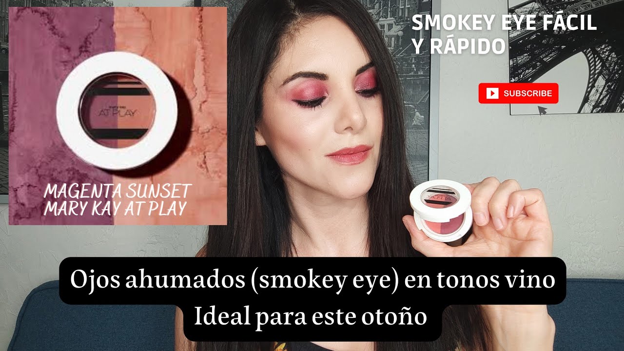 Smokey eye color vino ❤️‍🔥  🍷 sombra magenta sunset #marykay