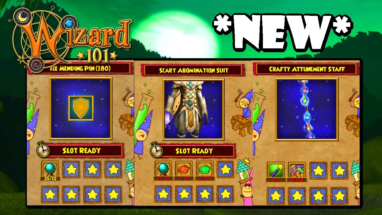 Wizard101: All *NEW* Level 180 Darkmoor Gear, Jewels, And Pins!