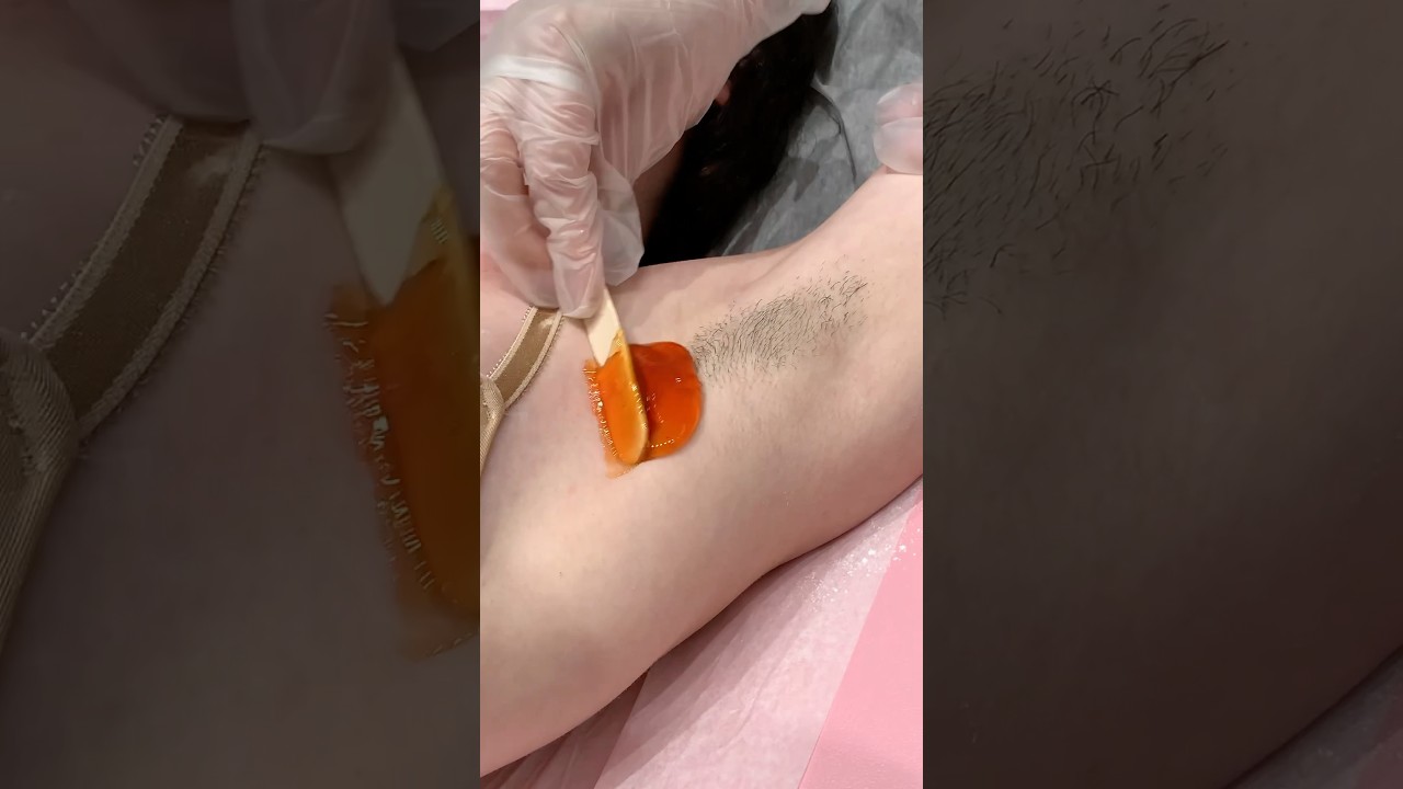 Underarm Hair Removal ASMR🍊🦻#underarmwax #armpitwaxing #wax #oddlysatisfying #asmrwax #asmr #yt