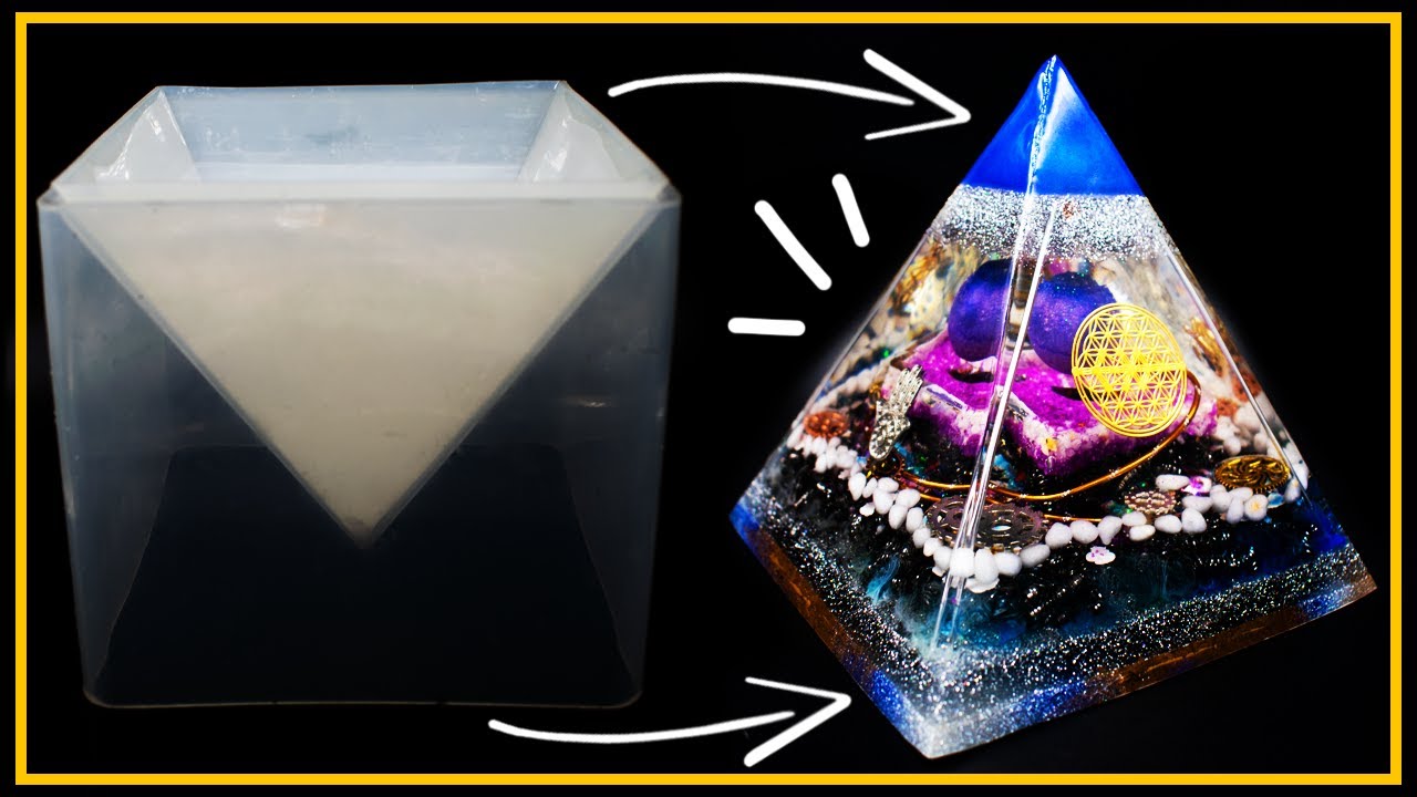 🔺ORGONITA en PIRÁMIDE GRANDE de Resina EPOXI y UV con un molde 💎