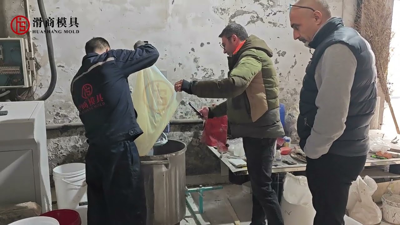 Our Customers Visited the Flexible Stone Production Process #HuashangGroup #Turkey