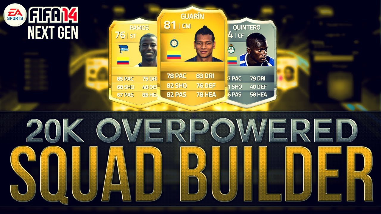 CHEAP 20K OVERPOWERED SQUAD! w/ RAMOS AND GUARIN | FIFA 14 Ultimate Team Squad Builder