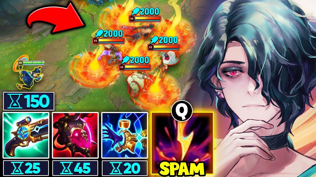 When Hwei has 150 Ability Haste, it looks like he's playing URF! (MACHINE GUN HWEI)