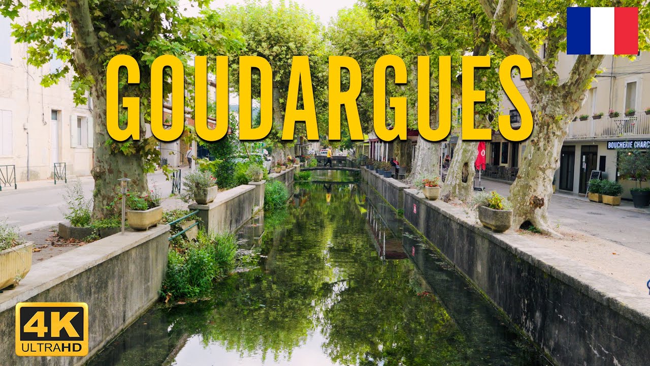 Goudargues France - La Petite Venise Gardoise - Les plus beaux villages de France - Gard - Vidéo 4k