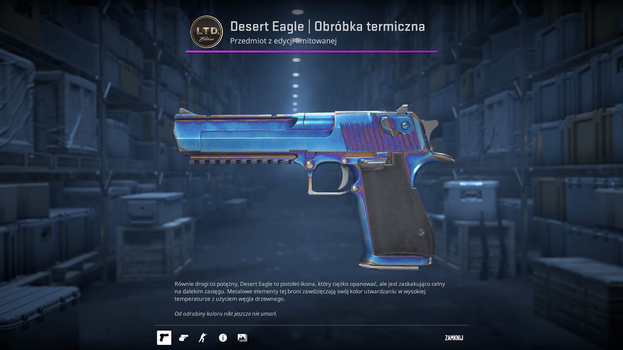 CS2 Desert Eagle Heat Treated Blue Gem Pattern 347 - In Game Inspect