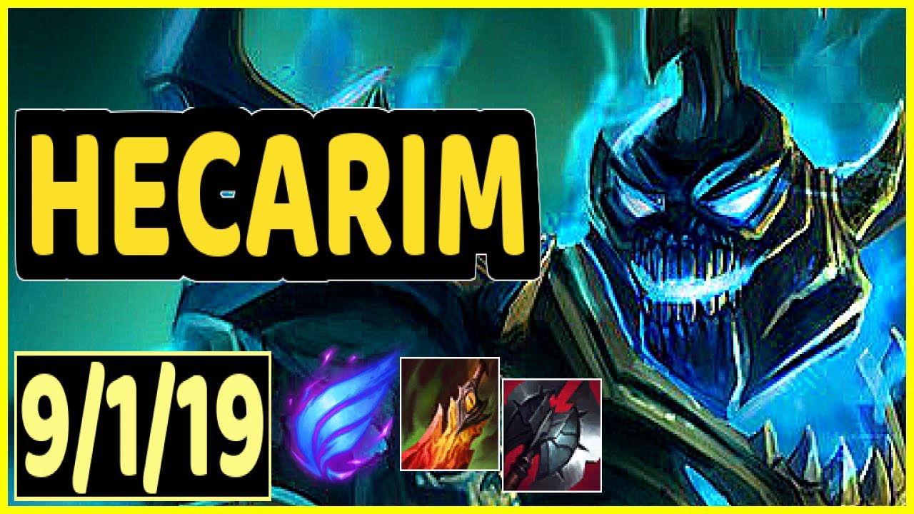 HECARIM VS KHA'ZIX - 9/1/19 KDA JUNGLE GAMEPLAY EMERALD II