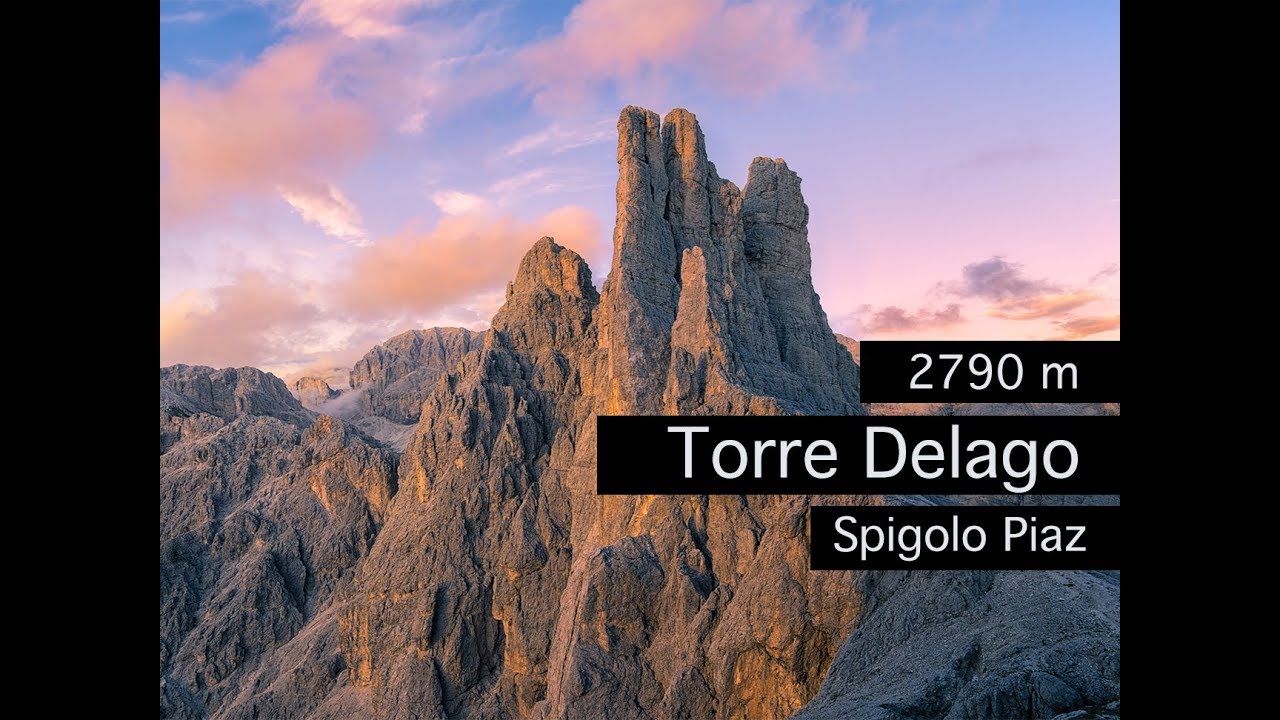 Torre Delago / Delago Tower / Spigolo Piaz /  GoPro / Dolomiti / Southwest ridge / 2790m