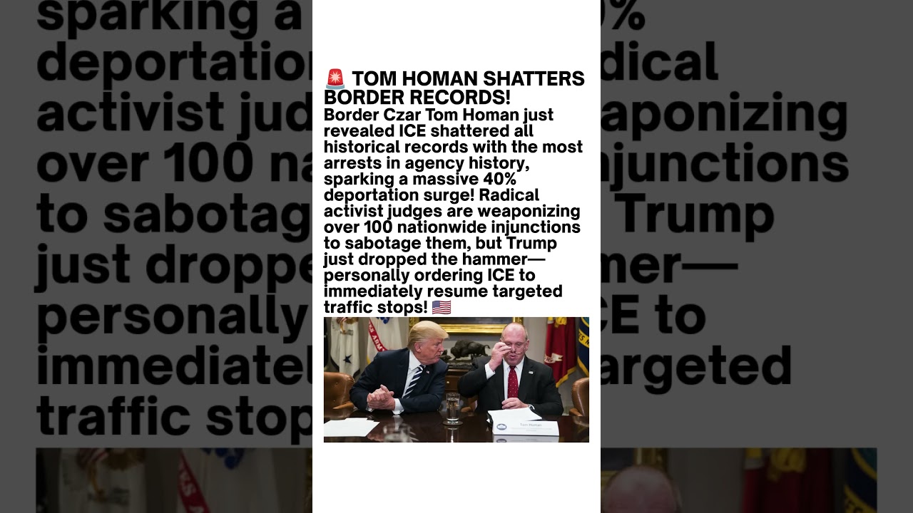 Tom Homan Announces ICE Enforcement Update 🚨