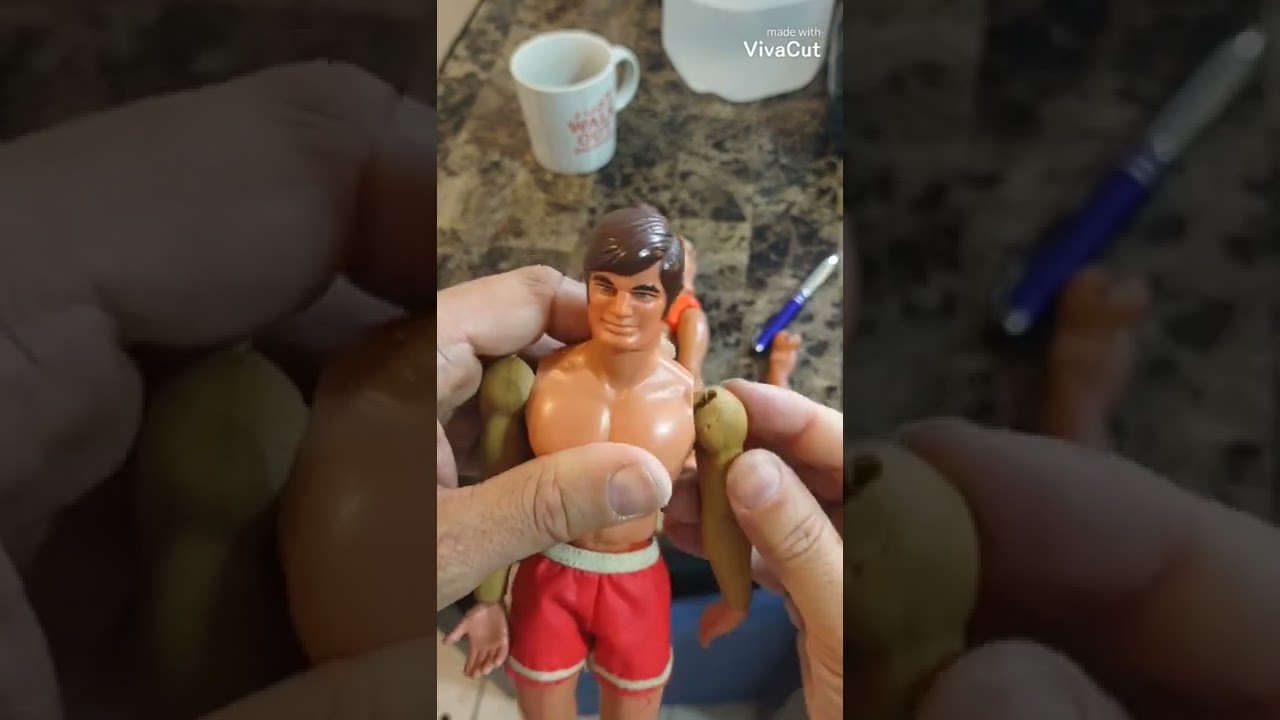 Vintage Big Jim Action Wolf Pack Figure Mattel Arm Repair Replacement and Reattachment