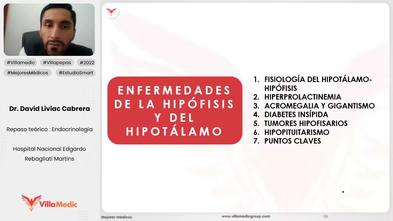 ENFERMEDADES DE LA HIPÓFISIS Y DEL HIPOTÁLAMO PARTE 1 - ENDOCRINOLOGÍA - VILLAMEDIC