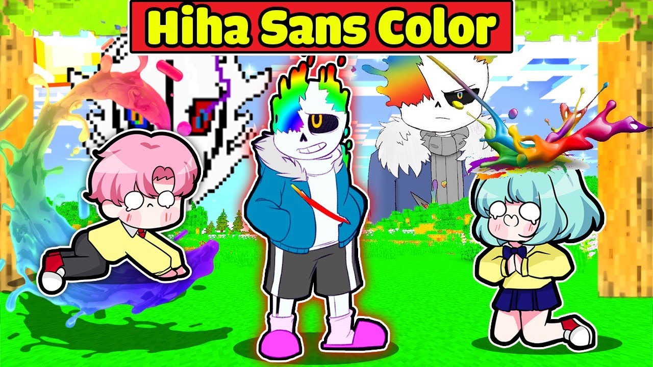 HIHA CHẾ TẠO THÀNH CÔNG BỘ GIÁP SANS COLOR 7 MÀU TRONG MINECRAFT*HIHA SANS COLOR 😍🌈