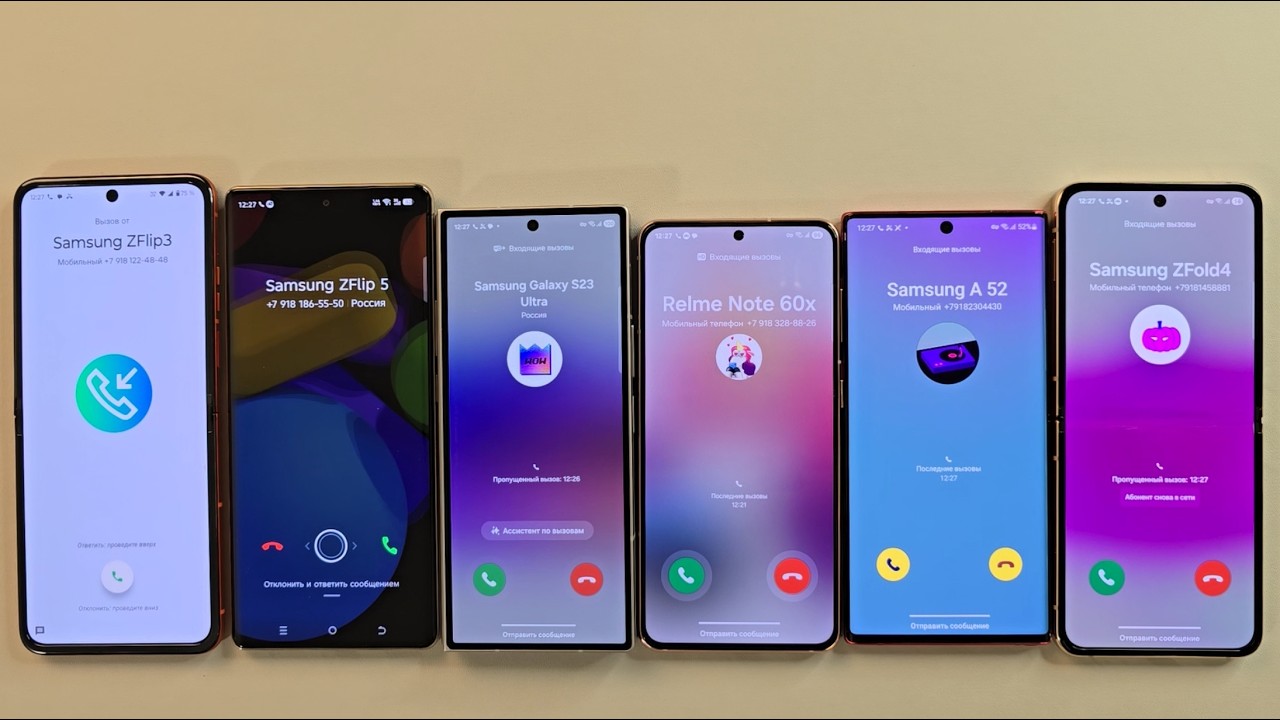 Motorolla Razr50 Camon 30S Samsugn Fold4 Samsung Note10 Samsung S21 &Flip4 Guess Who Incoming calls