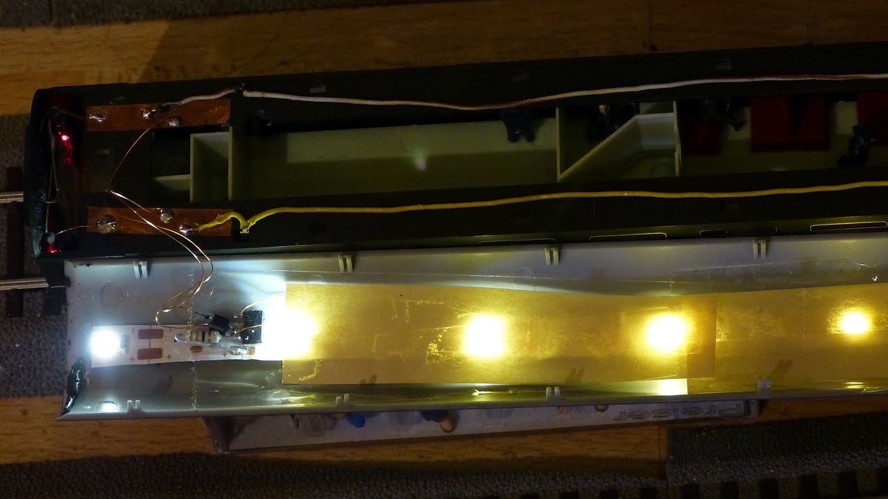 Modellbahn H0: LED Innenbeleuchtung zu hell? abdimmen und ändern der Farbtemperatur leicht gemacht