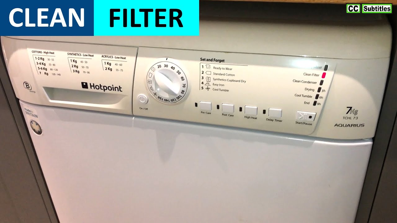 Hotpoint Aquarius Tumble Dryer How to clean the Filter