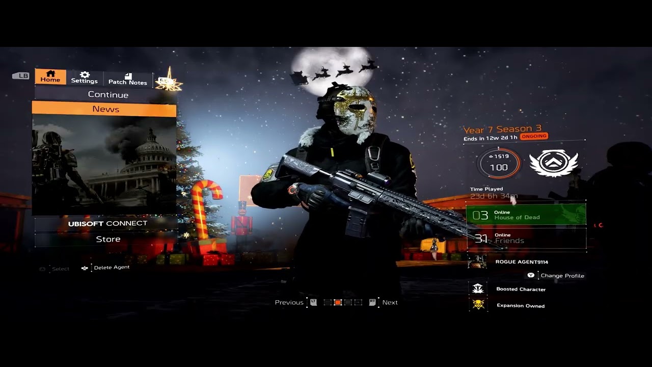 Tom Clancy's The Division 2 winter event 2025 main meun (OST)
