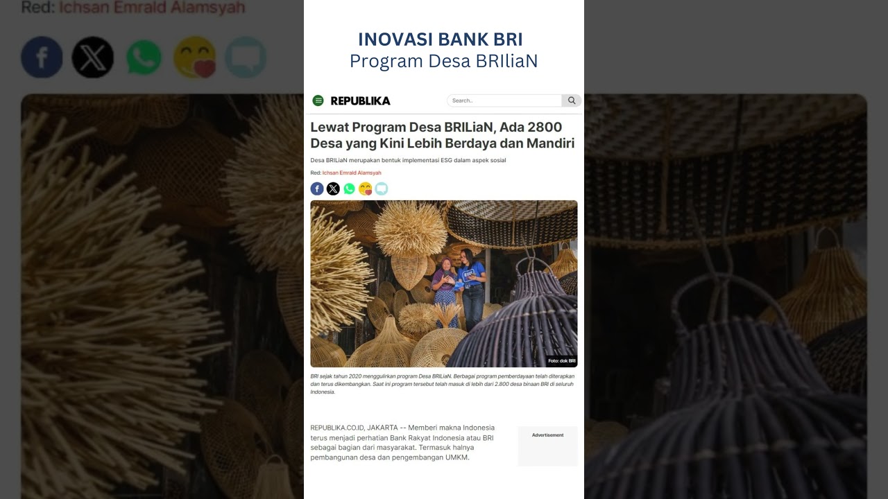 BRI dan Desa BRIlian: Kolaborasi untuk Kemajuan Desa-desa