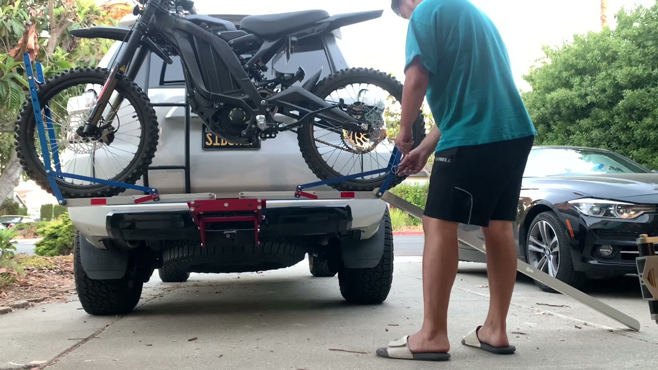 1up Super Duty Single rack patriot Sur Ron ebike load up