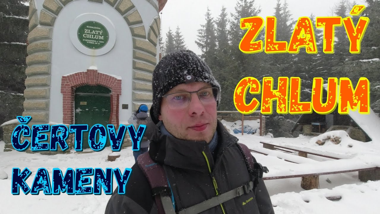 Zlaty Chlum i Certovy kameny (Diabelskie skały) w zimowej scenerii😉