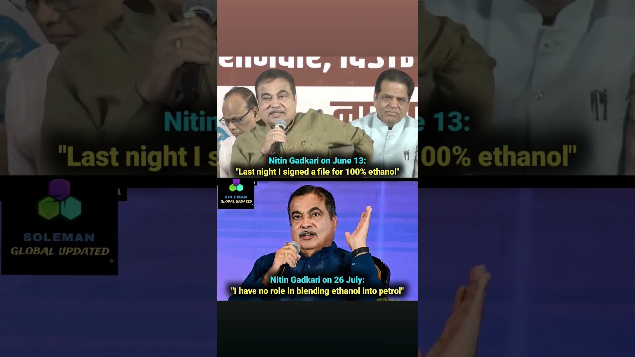 Nitin Gadkari's Ethanol Statements Compared | What Did He Say? | Full Update