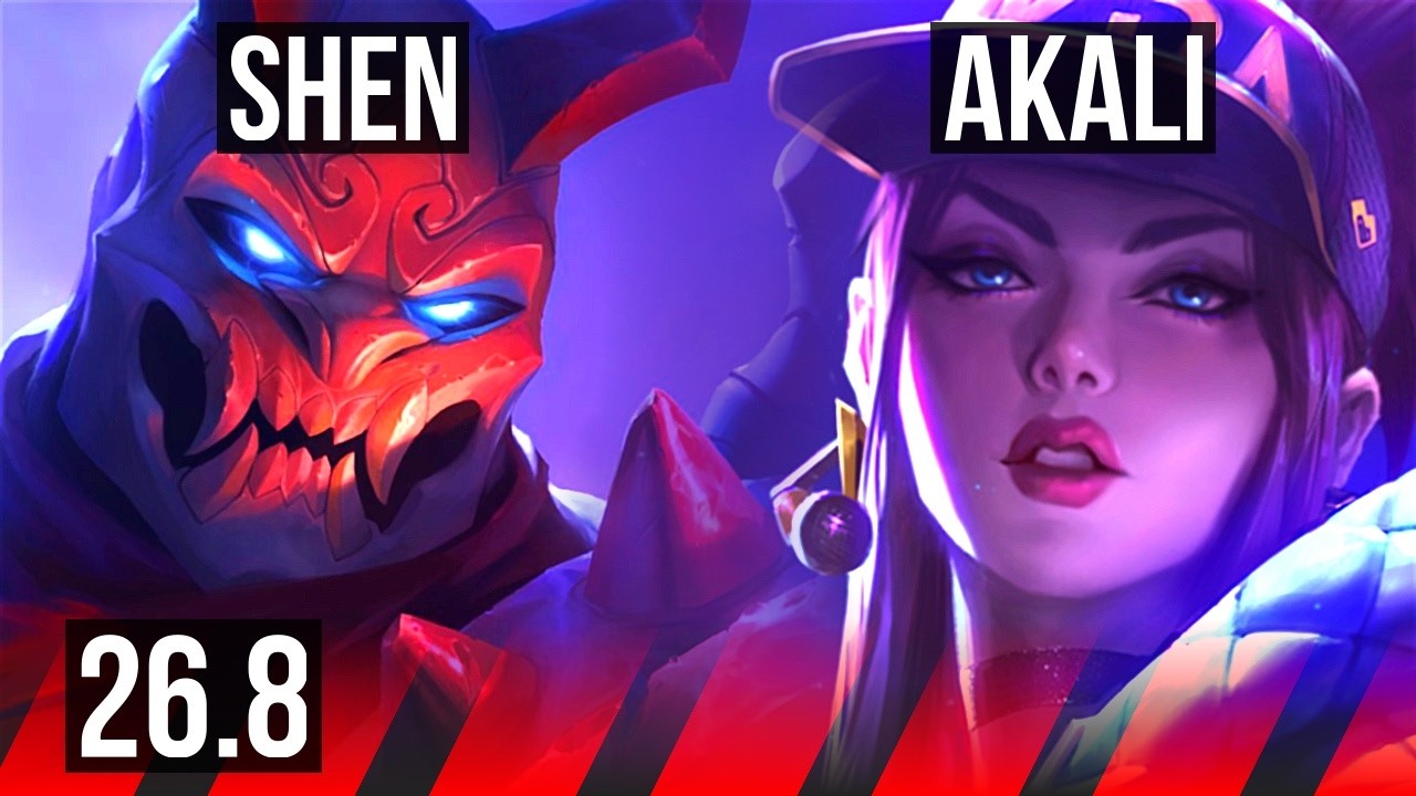SHEN vs AKALI (TOP) | EUW Master | 26.8