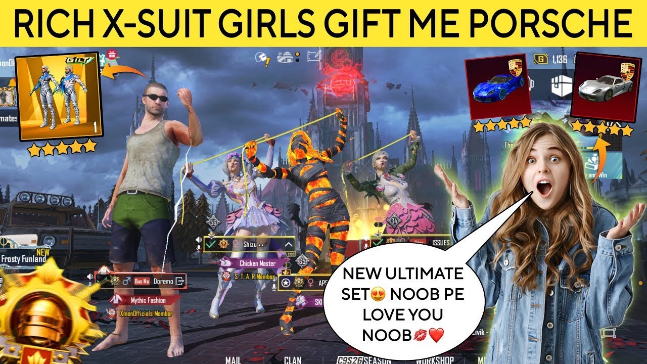 RANDOM X-SUIT GIRLS🥰 GIFT🎁 ME NEW ROYAL PASS❤️ SHE GOT IMPRESSED😘SHOCKED😱AFTER SEEING MY YOUTUBE❤️