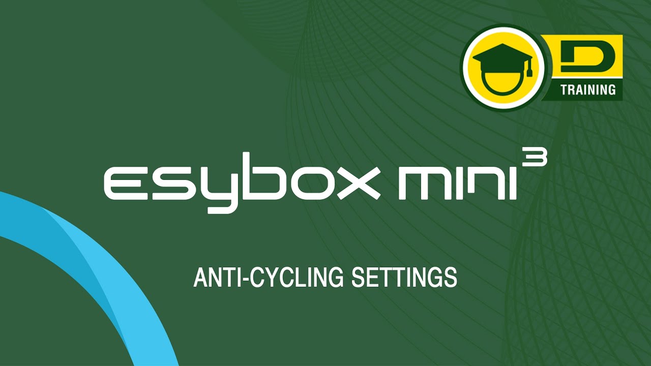How to use the Anti-Cycling Settings on the DAB EsyBox Mini 3