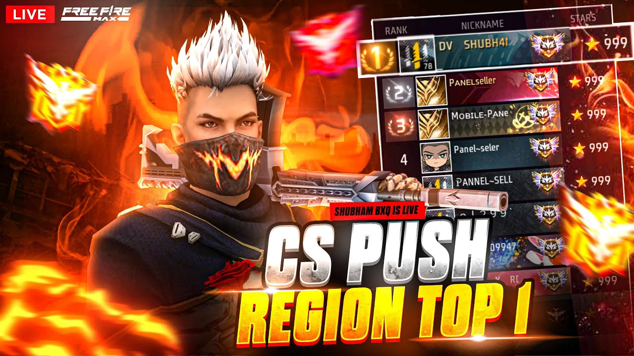 ROAD TO GRANDMASTER 👑 | CS Rank Push Live (Pro Gameplay) #FreeFireLive #fflive #shortslive