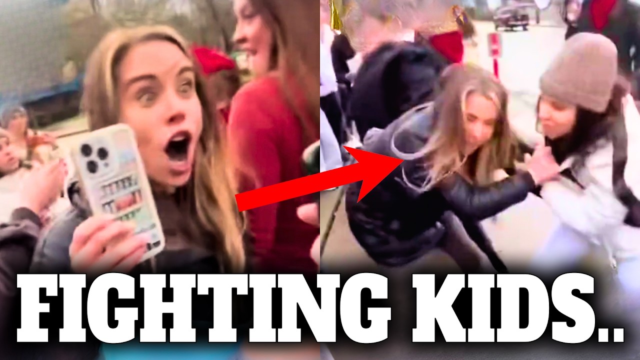 MAGA Women FIGHTS KIDS During ICE WALKOUT...