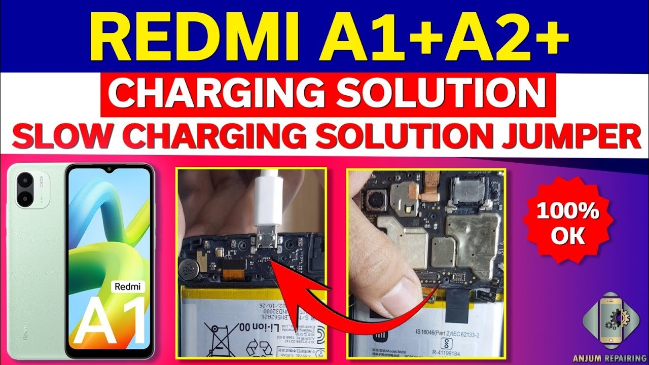 Redmi A1+A2+ charging solution |Xiaomi redmi A1 plus  charging jumper |A1+ slow charging solution ||