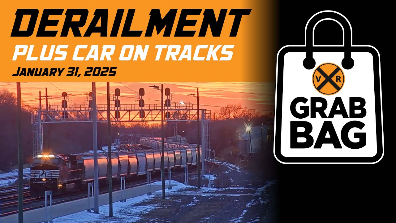Grab Bag: Another Derailment, Car on the Track, and More! | Weekly Top Trains (February 2025)