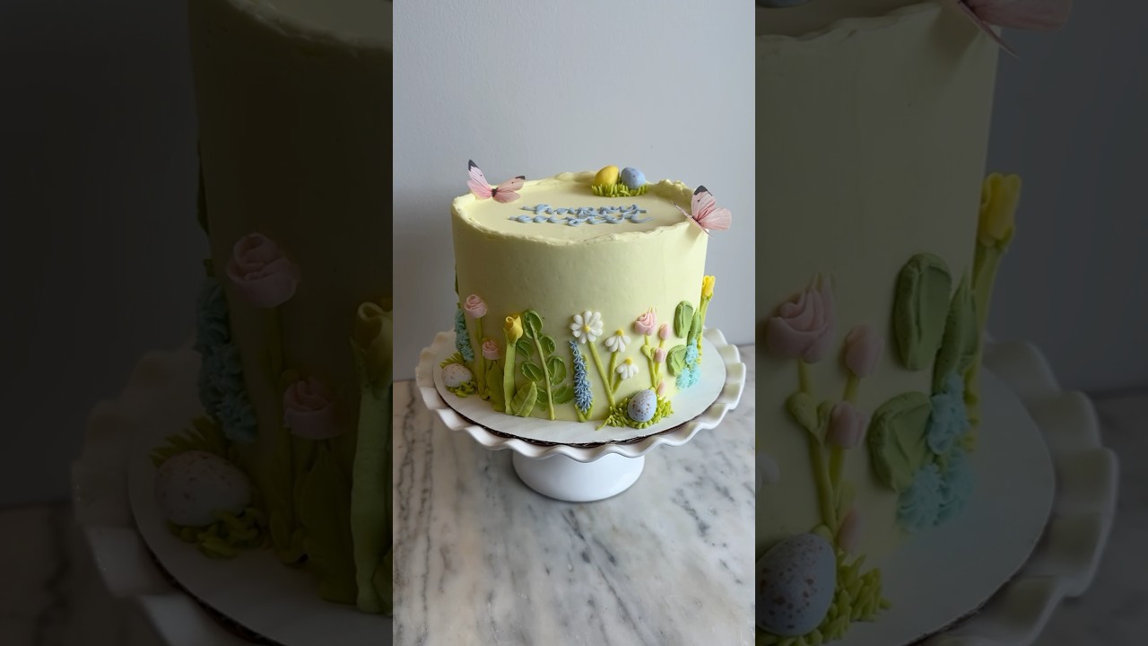 First Easter cake of the year #cakedecorating #cake #cakeshorts #shorts #bakery #easter #buttercream