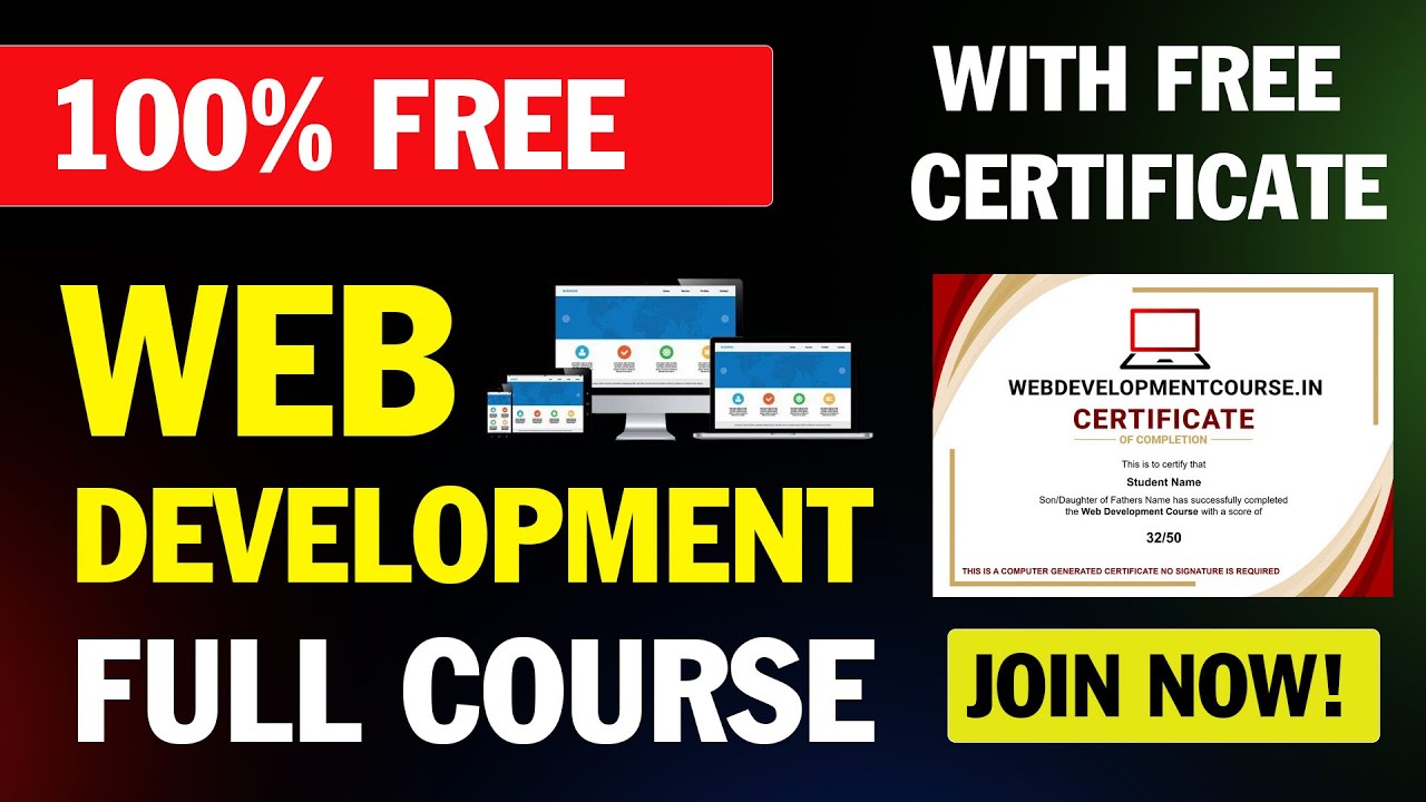 Web Development Full Course With FREE Certificate 2025 | Web Development Tutorial