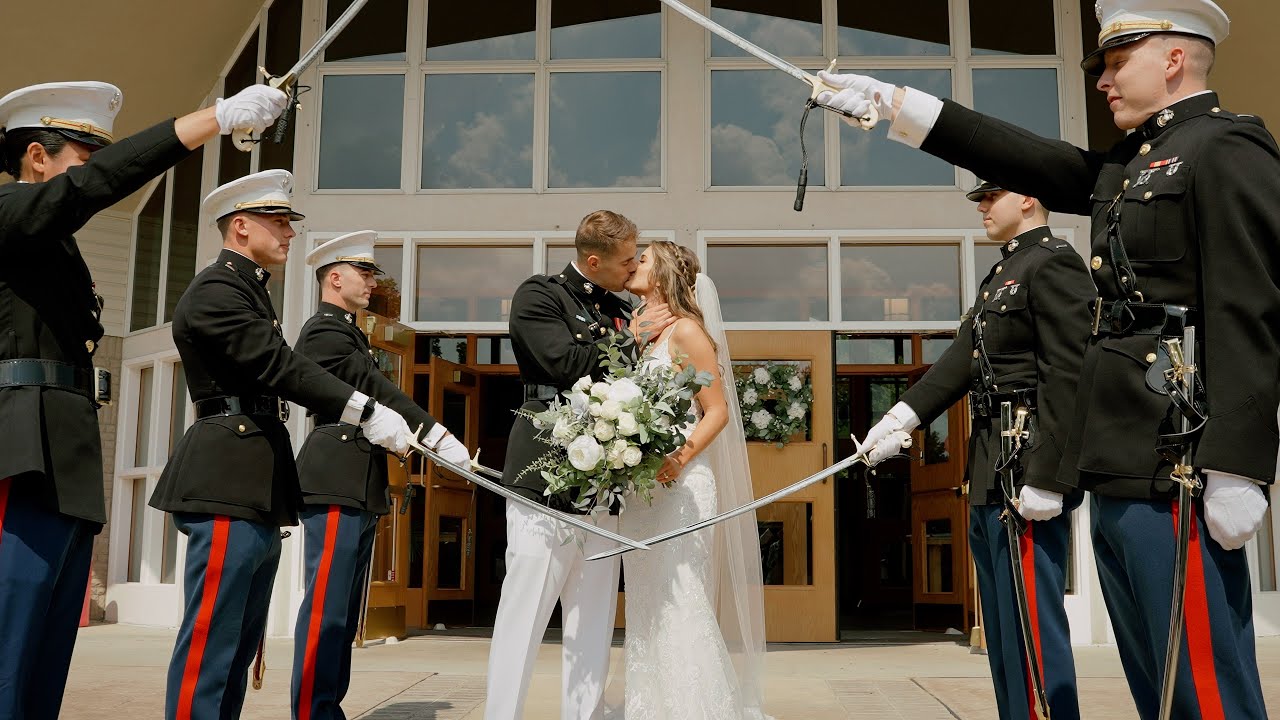 Semper Fi | Marine wedding with sword ceremony | Kayley & Trent