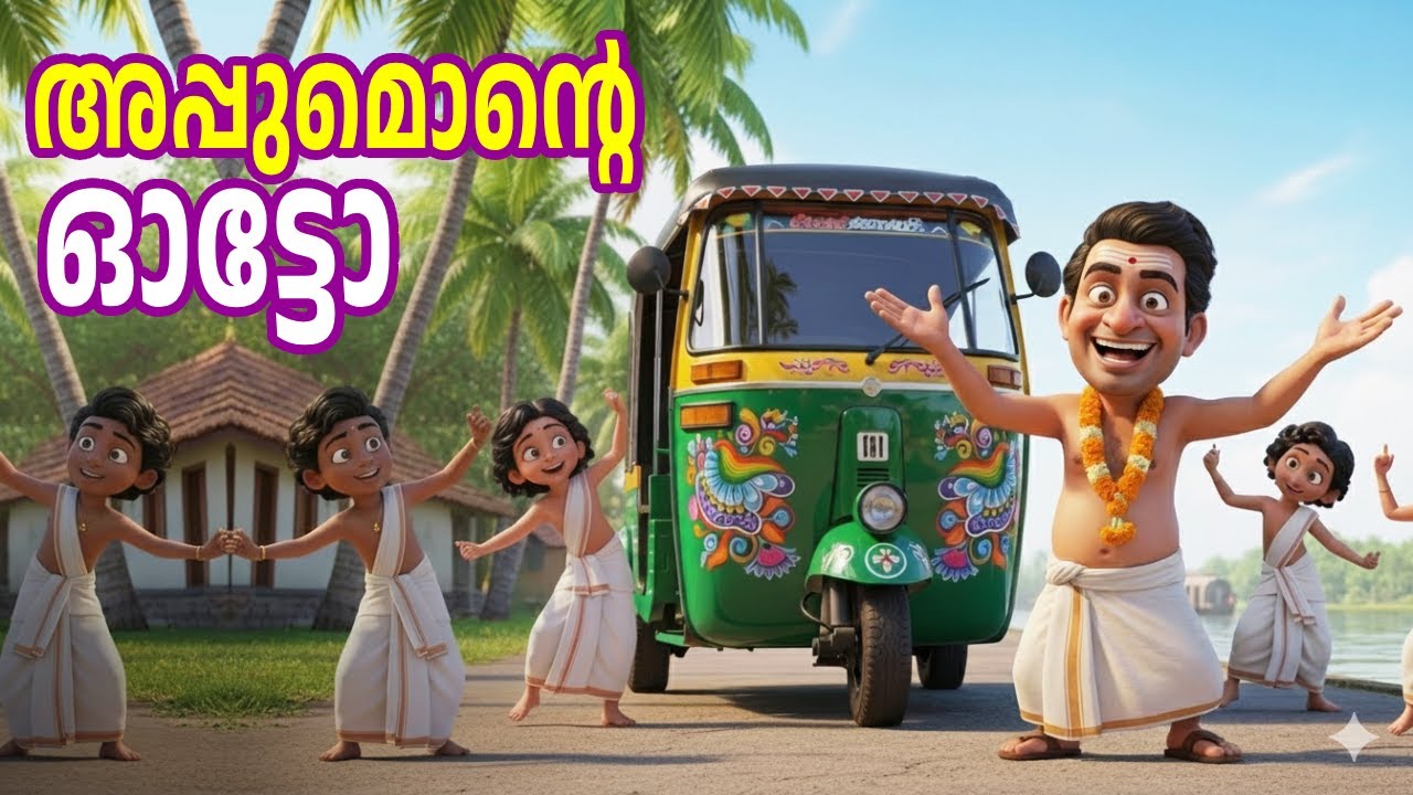 ഓട്ടോ ഓട്ടോ ഒറ്റക്കണ്ണൻ ഓട്ടോ അപ്പുമൊന്റെ ഓട്ടോ ഓട്ടോ | Malayalam Auto Rikshaw Cartoon Song